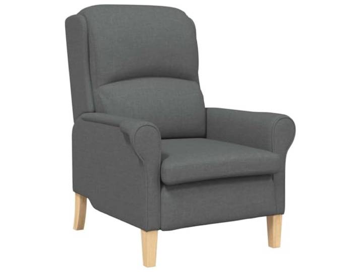 Fisinber Polstersessel Dunkelgrau, Stoff Einzelsessel mit Holzbeinen Bequemer Loungesessel für Schlafzimmer und Leseecke, weich gepolstert mit hoher Rückenlehne für entspannte Ruhepausen.