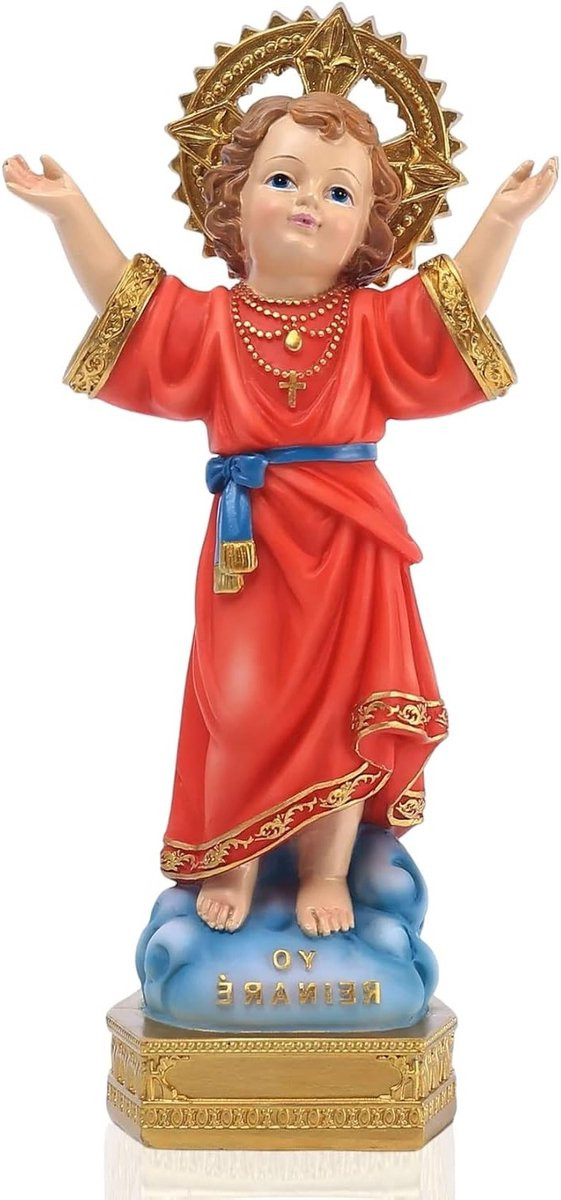 Divino Nino Beeldje met open armen, Hoogte: 20 cm