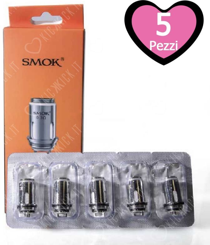Smok Resistenza  Stick Aio Head Coil Per Atomizzatori Kit Stick Aio E Priv One - 5 Pezzi