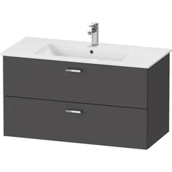 Duravit XBase Waschtischunterbau wandhängend B:100 cm mit 2 Schubkästen, XB612204949, Farbe: Graphit Matt Dekor