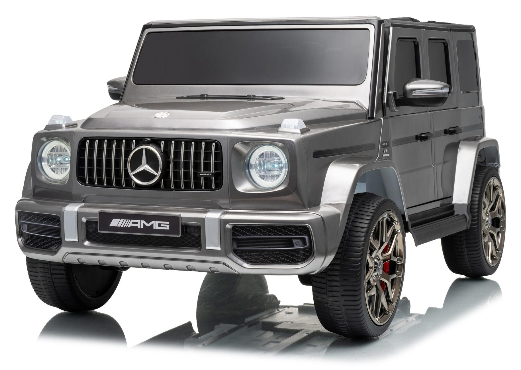 Mercedes G63 - Kinder Elektroauto 2 sitzer - 12V - mit Fernbedienung - 4x4 - Grau