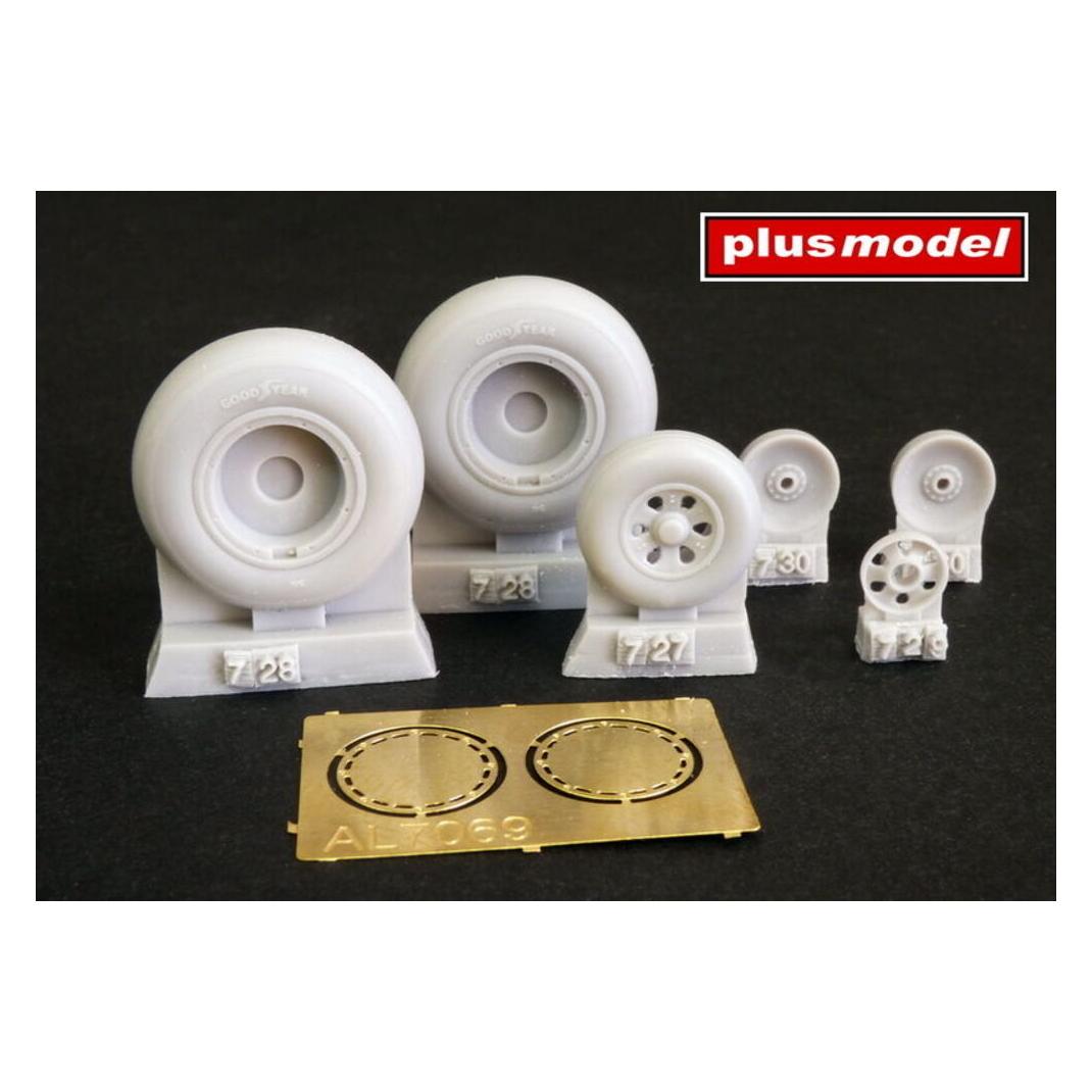 Plus Model B-24 Liberator wheels early (AL7069)