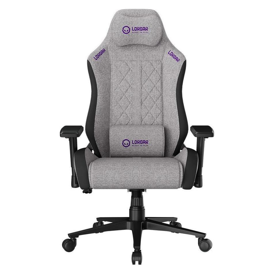 Lorgar CHA41, Ergonomischer Gaming-Stuhl "Advanced", hochwertiger fleckenabweisender Stoff, Grau (LRG-CHA41-GY)