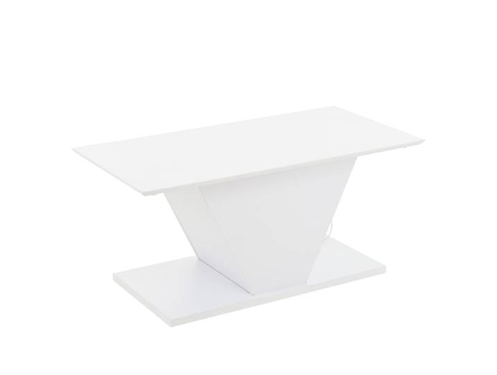 Table basse pivotante à 360° blanc crème en panneau de particules