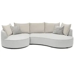 BOOOM Ecksofa Luna Stoff Silver