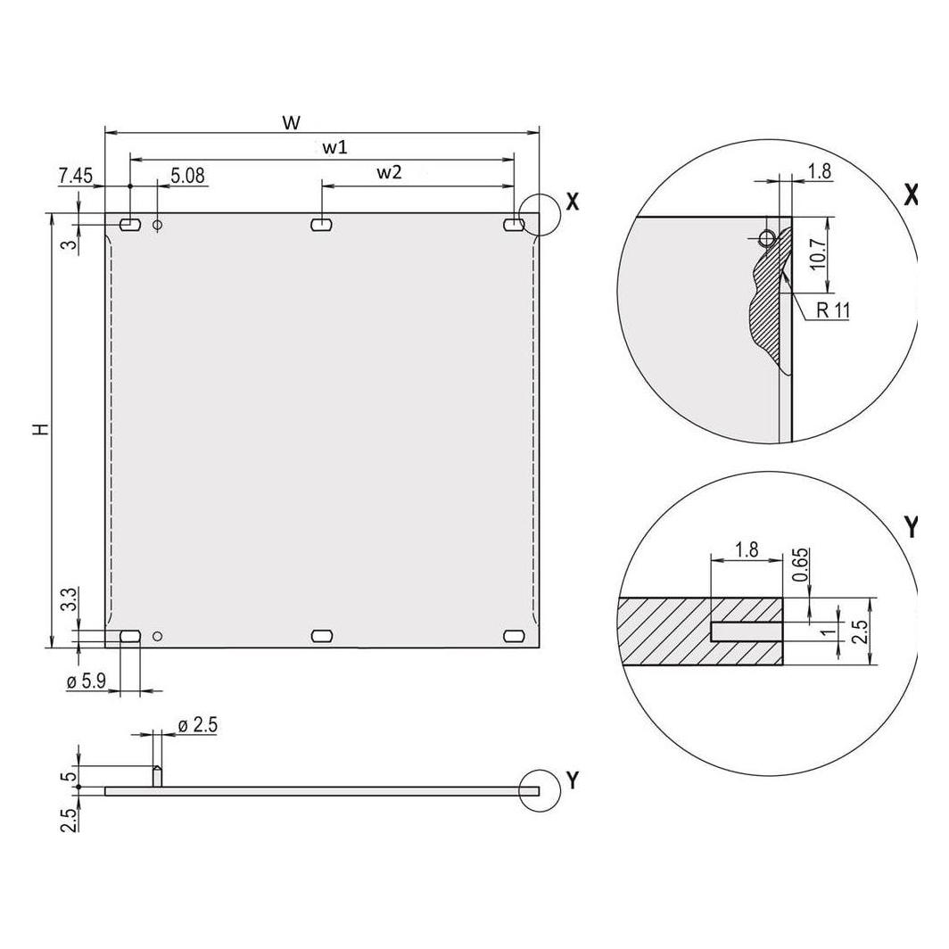 Schroff Frontplatten schirmbar - FRONTPL.EMC 6HE 63TE M.PIN (20846454)