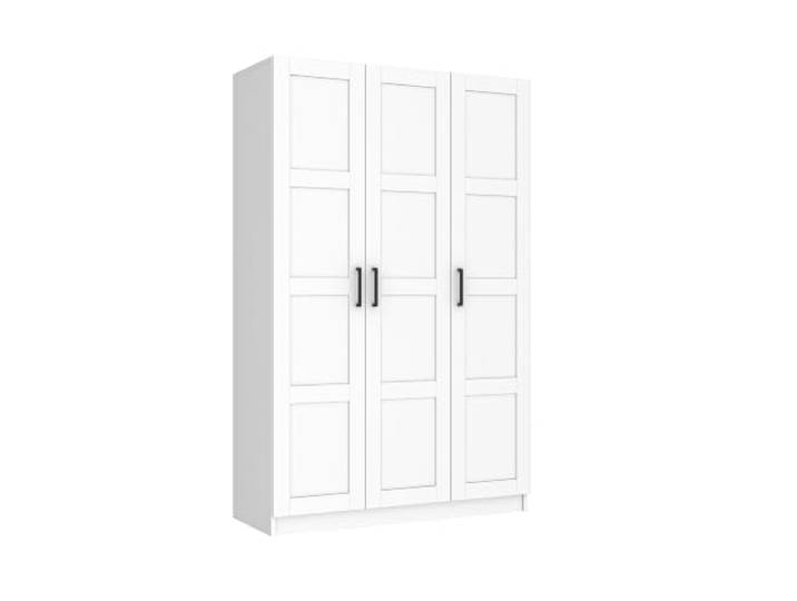 DEKOREX MNT311 3-türiger Kleiderschrank Weiß