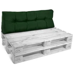PALETTENKISSEN Eco Style Rücken 120/40/10 cm Dunkelgrün