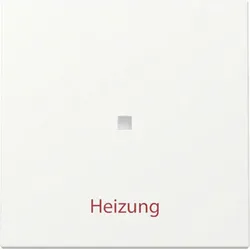 Gira Wippe mit Kontrollfenster und Aufdruck "Heizung Ein/Aus" (reinweiß, seidenmatt)