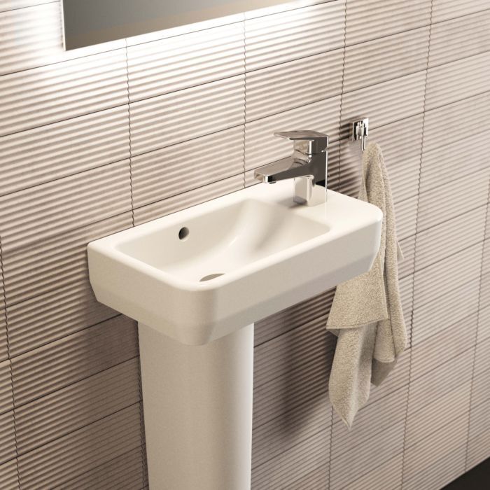 Ideal Standard life S Kompakt-Handwaschbecken T4586MA 45x25x14cm, weiß Ideal Plus