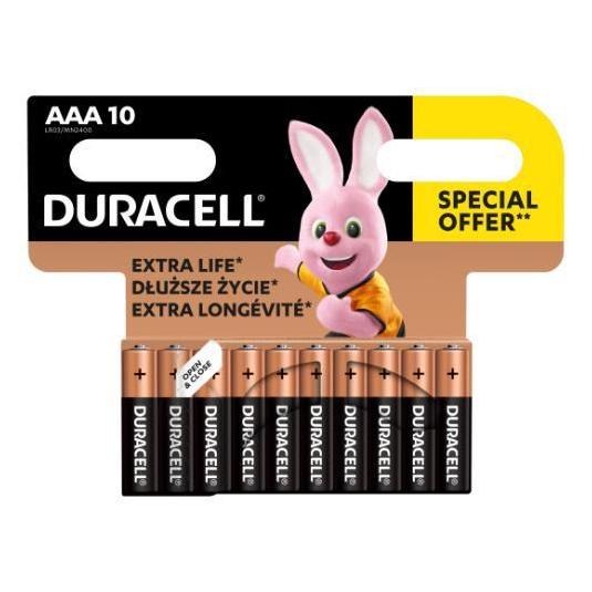 Duracell Batteries AAA 10 Vnt (10 Stk., Gerätespezifisch) (DURSP12)