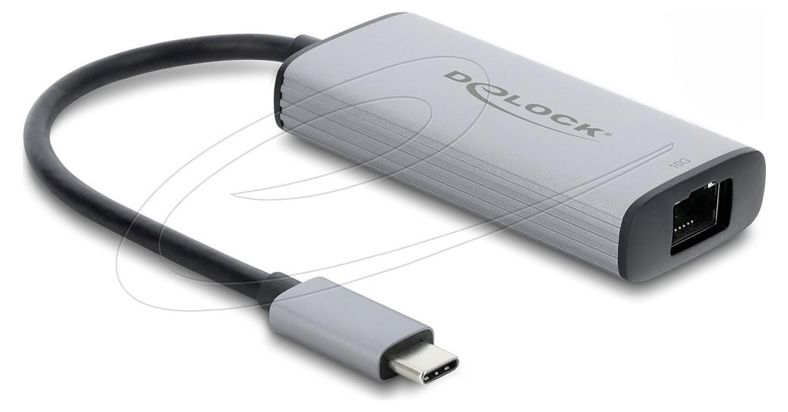 Delock 81590 USB Type-C naar 10 Gigabit LAN Netwerkadapter met RJ45