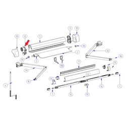 Thule Endplatte links inkl. Kurbelwerk passend zu Thule Omnistor 5102