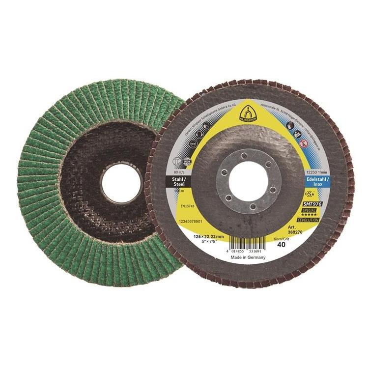 Magni Fächerschleifsch. SMT 976 125x22,23mm gewölbt K40 Keramikkorund K40 Klingspor (40) (369270)