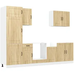 vidaXL 7-tlg. Küchenschrank-Set Kalmar Sonoma-Eiche Holzwerkstoff