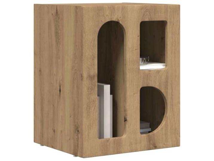 KTHLBRH Nachttisch Elst 2 Stück Eiche Handwerk 40 x 35 x 50 cm Technisches Holz, 6 Etagen, solide Konstruktion, pflegeleicht, für Schlafzimmer