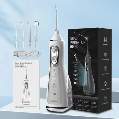 Inspire Select Portable Intelligent Water Flosser Electric Oral Irrigator 5 Speed Adjustable Waterproof Teeth Cleaner For Deep Gum Care white