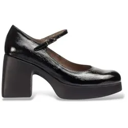 Wonders für Damen. H-4940_2024_5792 Leder Damenschuhe Schwarz (40), 5 bis 8 cm, Schnalle, Lässig