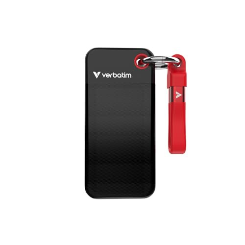Verbatim Pocket Externe SSD 128GB USB 3.2 Gen2 Zwart Rood