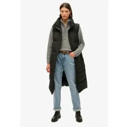 Superdry für Damen. W5011803A Langleinen-Steppweste schwarz (L), Lässig, Recyceltes Polyester, Nachhaltig