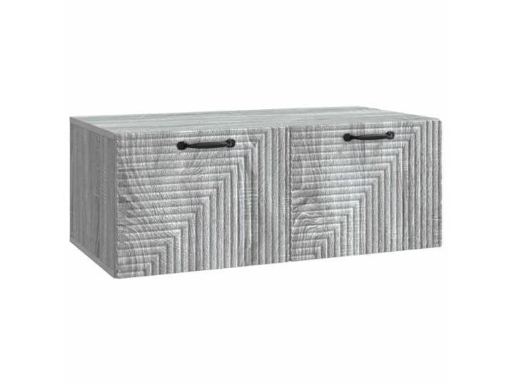 KGHERMDF Wandmontierter TV-Schrank Grau 78,5x41x30 cm Holzwerkstoff, 90-Grad-Schwenktüren, Platzsparend, Wohnzimmer, Moderne Optik