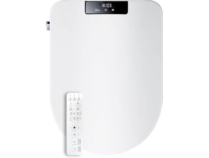 Siège de toilette bidet avec télécommande sans fil, bidet électrique avec nettoyage oscillant, siège de toilette chauffant