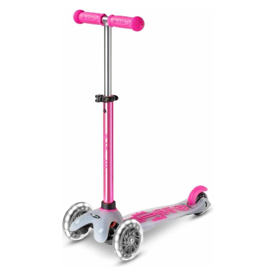 Micro Stuntscooter Deluxe Flux LED Neochrome Pink (MMD363)