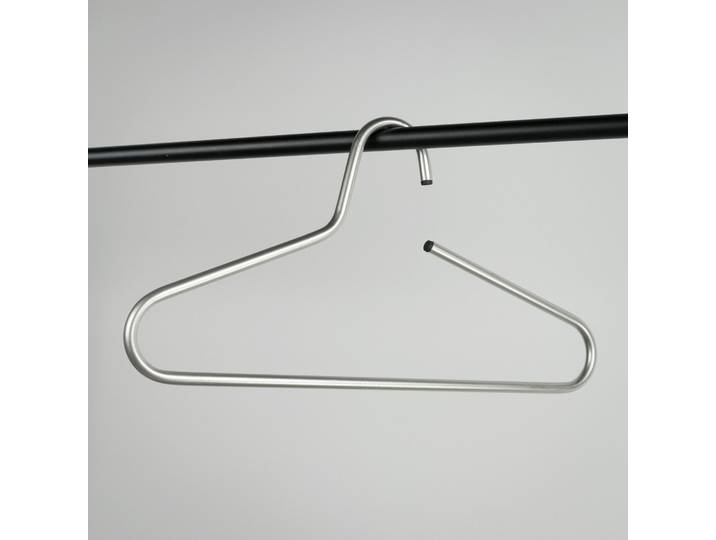 Kleiderbügel SPINDER DESIGN Victorie , grau (aluminiumfarben), B:42cm H:21,5cm T:1cm, Metall, Kleiderbügel, Kleiderbügel, Breite 42 cm