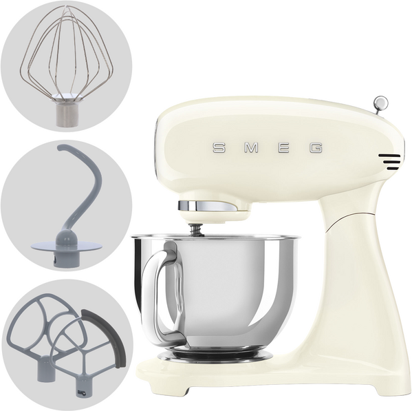 SMEG Full Color Creme SMF05CREU - Küchenmaschine - Edelstahlschüssel 4,8 Liter