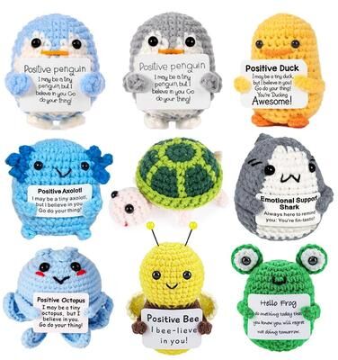 Uplift Treasures Cute Crochet Plush Emotional Support Mini Decor Gift 2