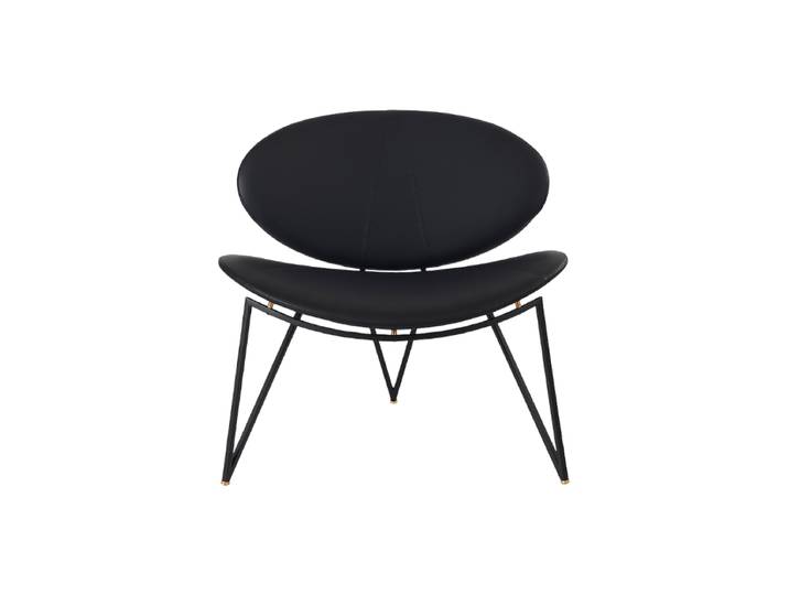 Echtleder Design Loungesessel „Semper“ Schwarz AYTM