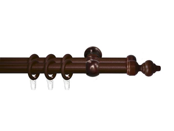 Gardinenstange GOOD LIFE Trend Gr. 6, braun (nussbaum), L:240cm Ø:28mm, Gardinenstangen, Gardinenstange