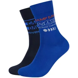 2er Pack CAMP DAVID Casual Legend Crew Socken Herren 5380 - beaucoup blue 39-42