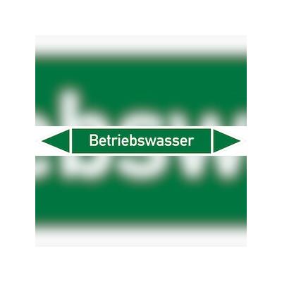 Rohrleitungskennzeichnung, Betriebswasser - 270x37 mm Folie selbstklebend