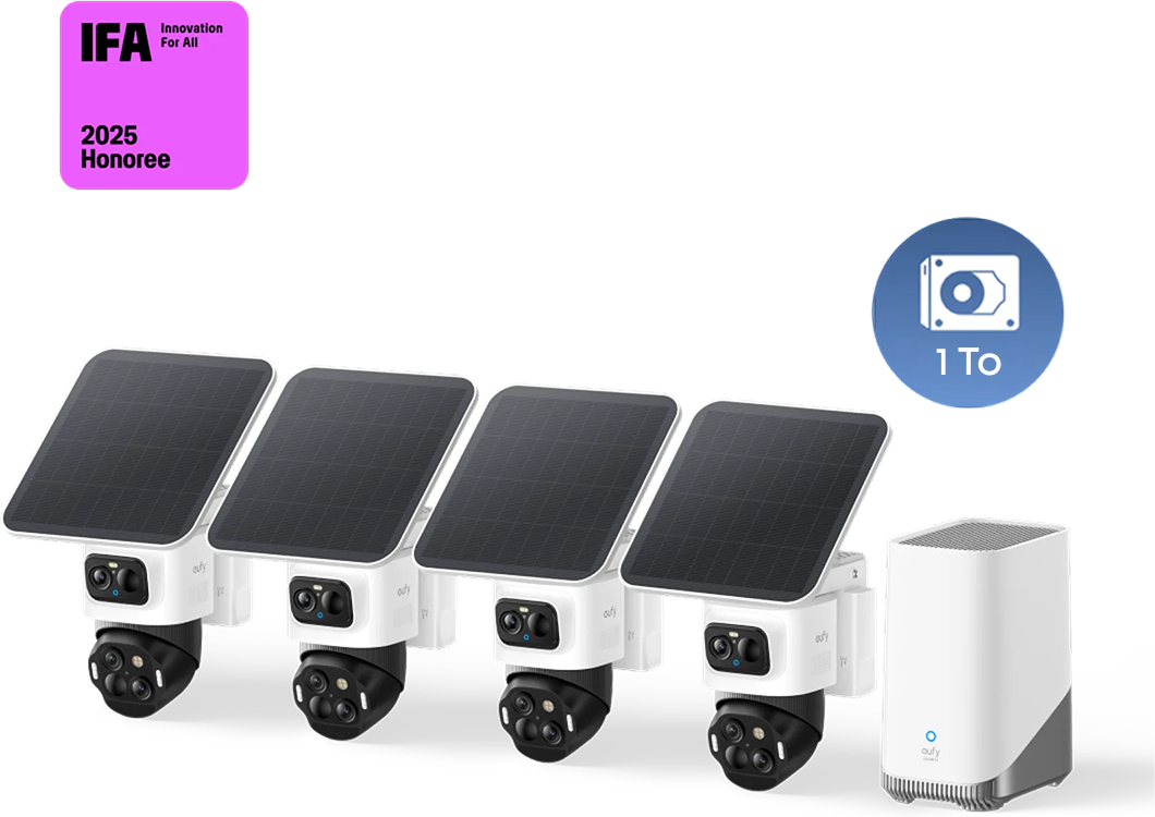 Kit de 4 caméras eufyCam S4 + Disque dur 1 To