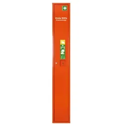 ALUDERM Stehschrank Erste-Hilfe-Trage ohne Füllung orange, 30x200x20 cm