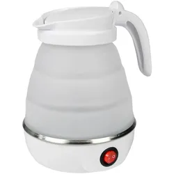 Faltbarer Wasserkocher, weiss, 600 ml: Für Reisen, Camping & Zuhause, platzsparend, sicher & einfach zu bedienen