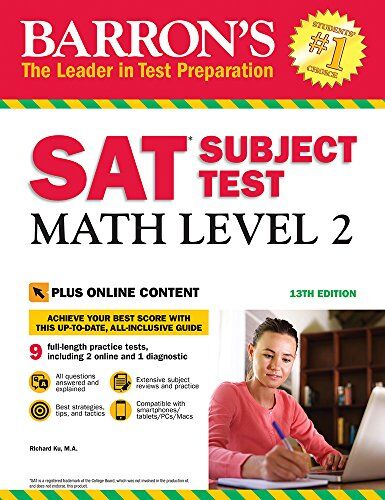 Richard Ku M.A. - Barron's SAT Subject Test: Math Level 2 with Online Tests (Barron's Test Prep) - Preis vom 30.09.2026 09:01:18 h