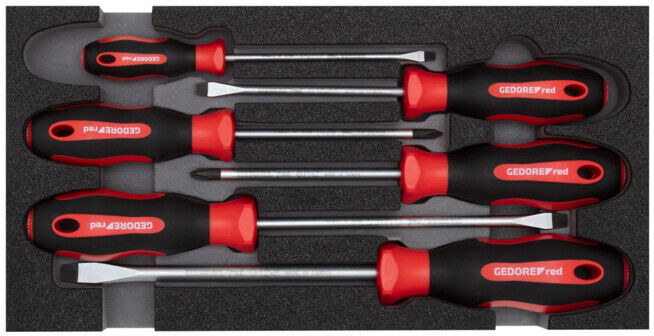 Gedore Set de tournevis PH+SL 2/6 module CT, 6 pièces R22150013 ; Gedore Red (3301712)