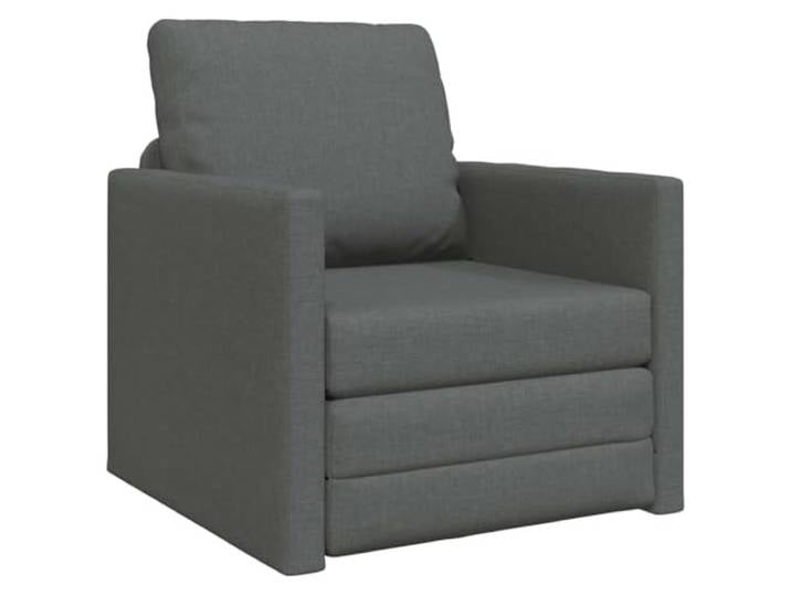 Todiikf Schlafsofa Dunkelgrau Stoff Klappsofa Einzelsofa 60cm Flexibles Schlafsofa aus Stoff in Dunkelgrau mit Metallrahmen, ideal als platzsparendes Möbelstück im Wohnzimmer.