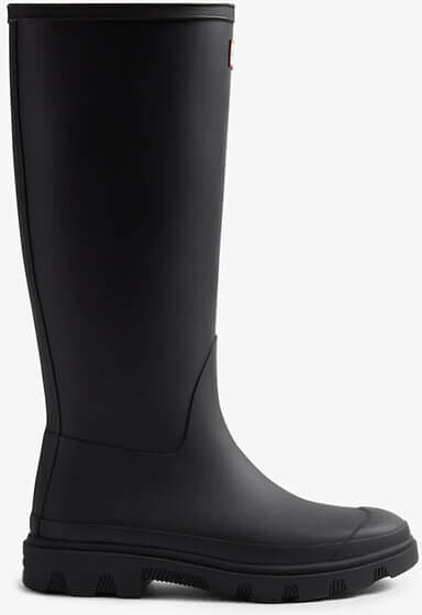 Hunter Downpour Black Tall Wellington Boots