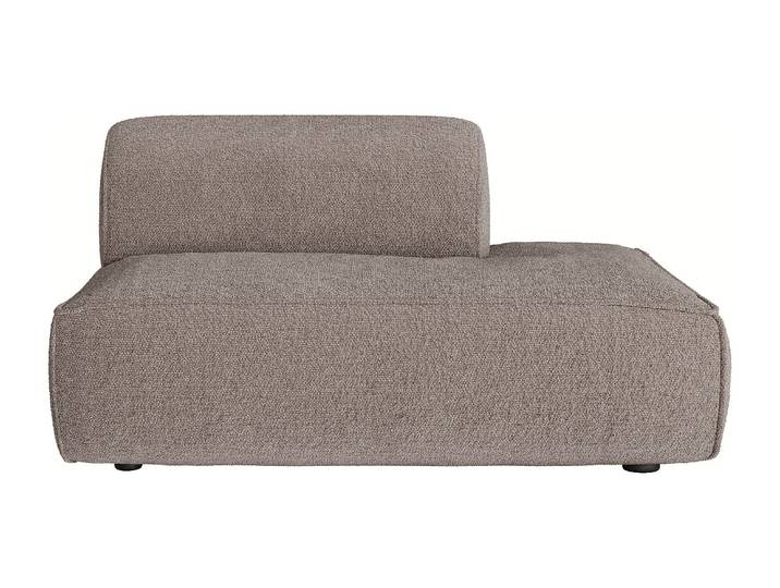 Rechte Recamiere aus Chenille-Gewebe in Taupe CAMILIO von Maison Céphy