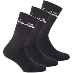 Diadora Unisex Tennissocken - 3er Pack, Logo Schwarz / 43-46