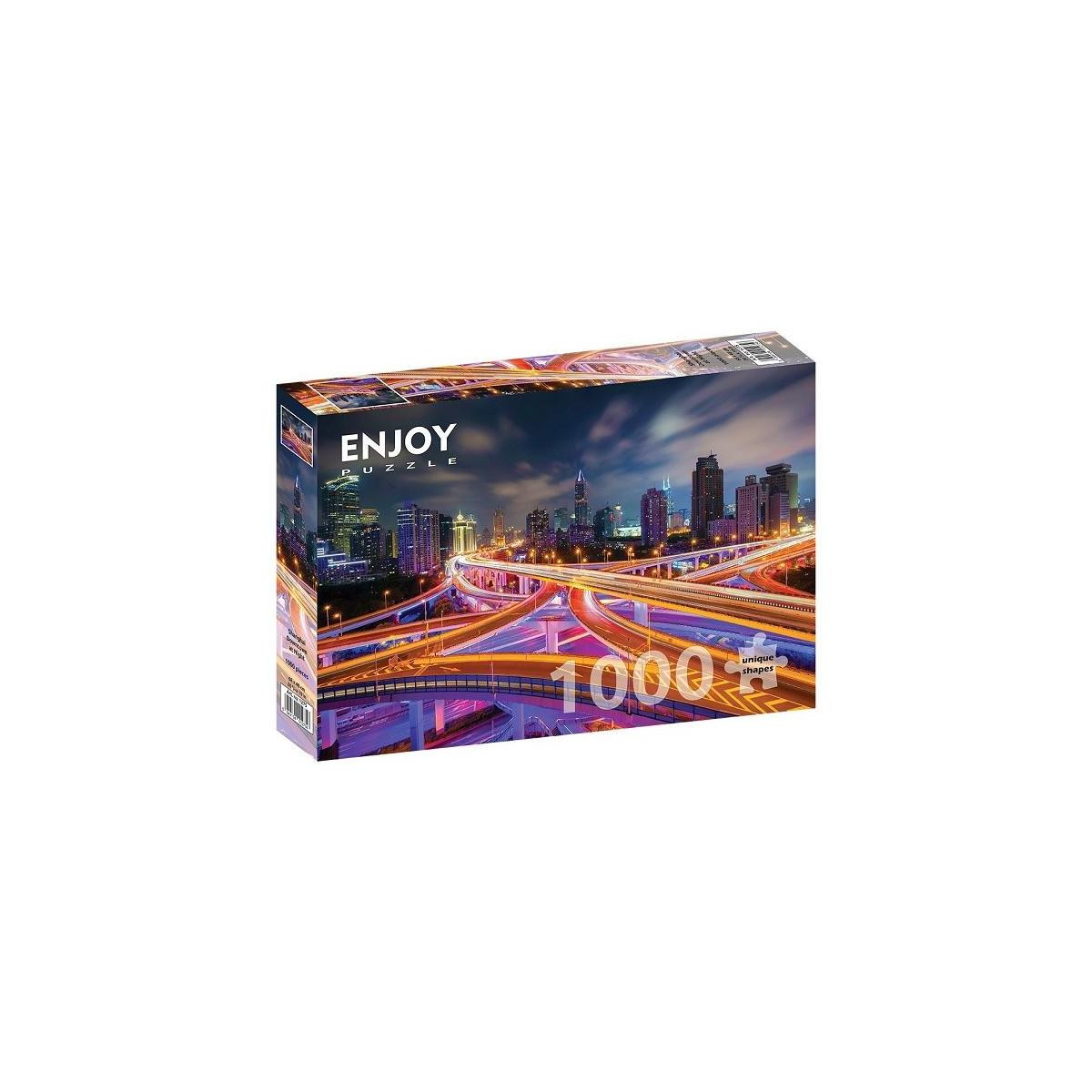 ENJOY Puzzel Shanghai centrum 's nachts 1000 stukjes
