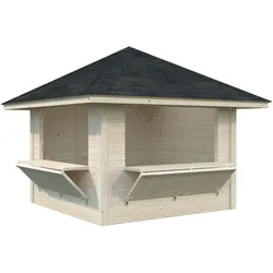 Palmako Marktstand Bianca 8,3 m2 Set 105 - 28 mm Transparent tauchgrundiert