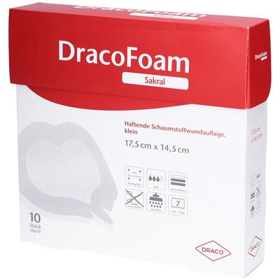 Dracofoam sakral klein 14,5x17,5 cm haftend 10 St Verband