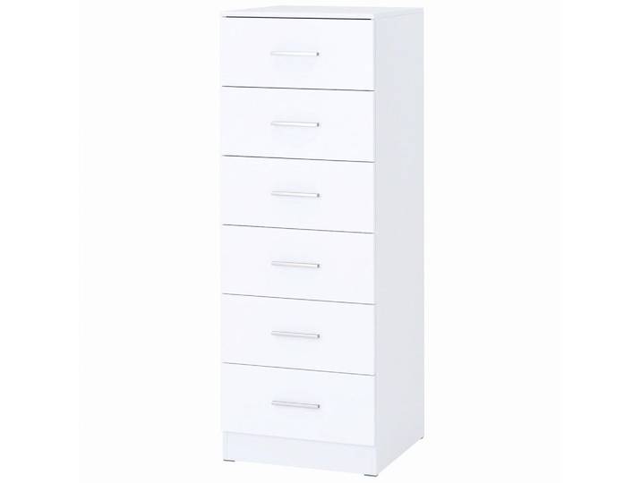 Homcom Kommode MDF Weiß, Kunststoff, Nachbildung, 6 Schubladen, 40x110x40 cm, Kleinmöbel, Kommoden