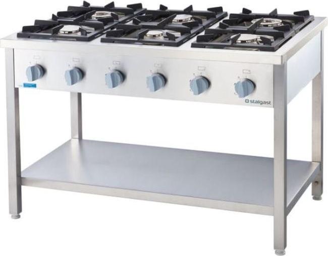 Gasherd Serie 700 - G20, 6-Brenner (3,5+3X5+2X7), 1200 X 700 X 850 Mm (Bxtxh)