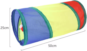 Inspire Picks Collapsible Cat Tunnel Play Tube Cat Tunnel For Indoor & Outdoor Exercise, Hiding & Interactive Play rainbow Z