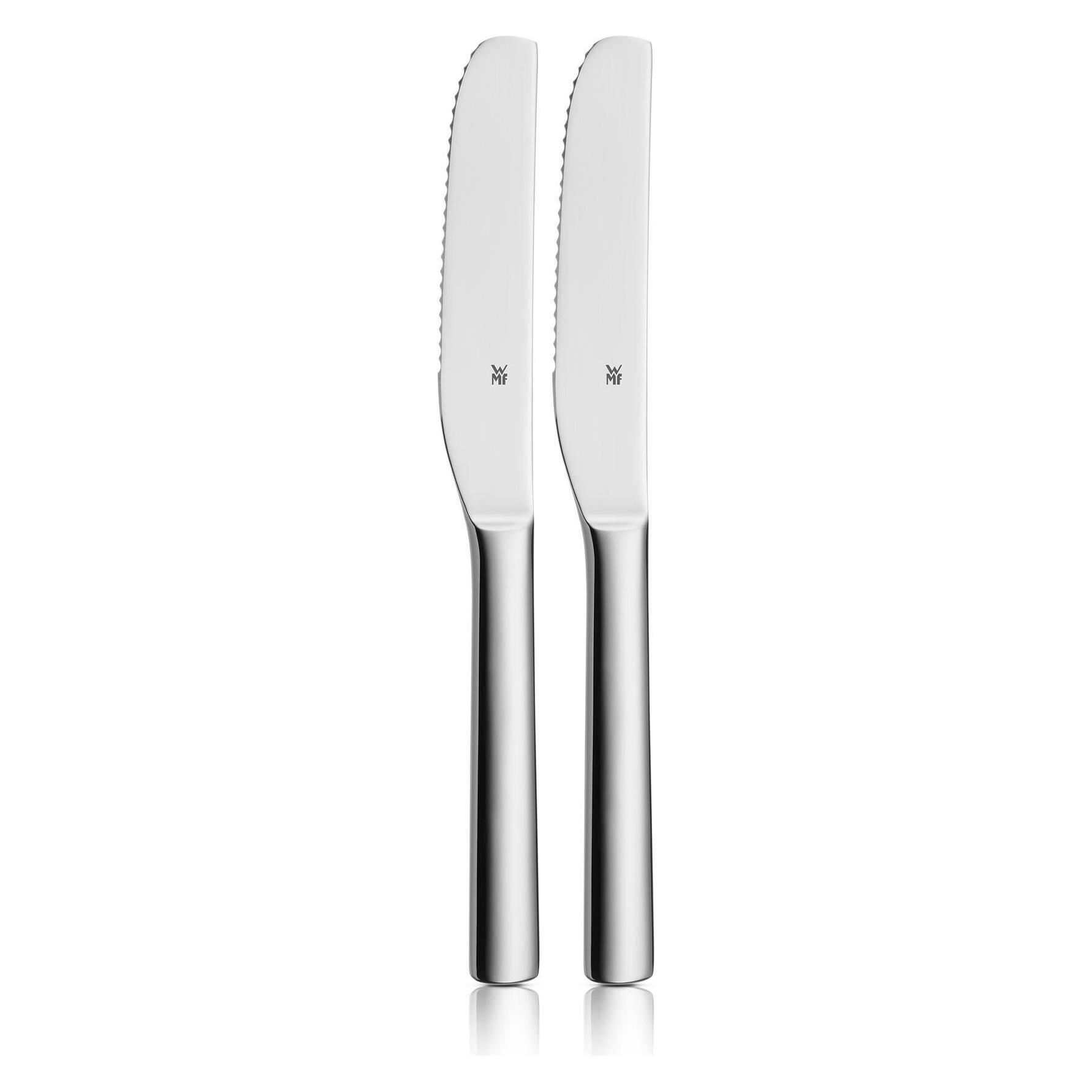 WMF Frühstücksmesser Brunchmesser Set 2tlg Wellenschliff Nuova Edelstahl poliert (2 Stk., Messer) (12.9193.6042)